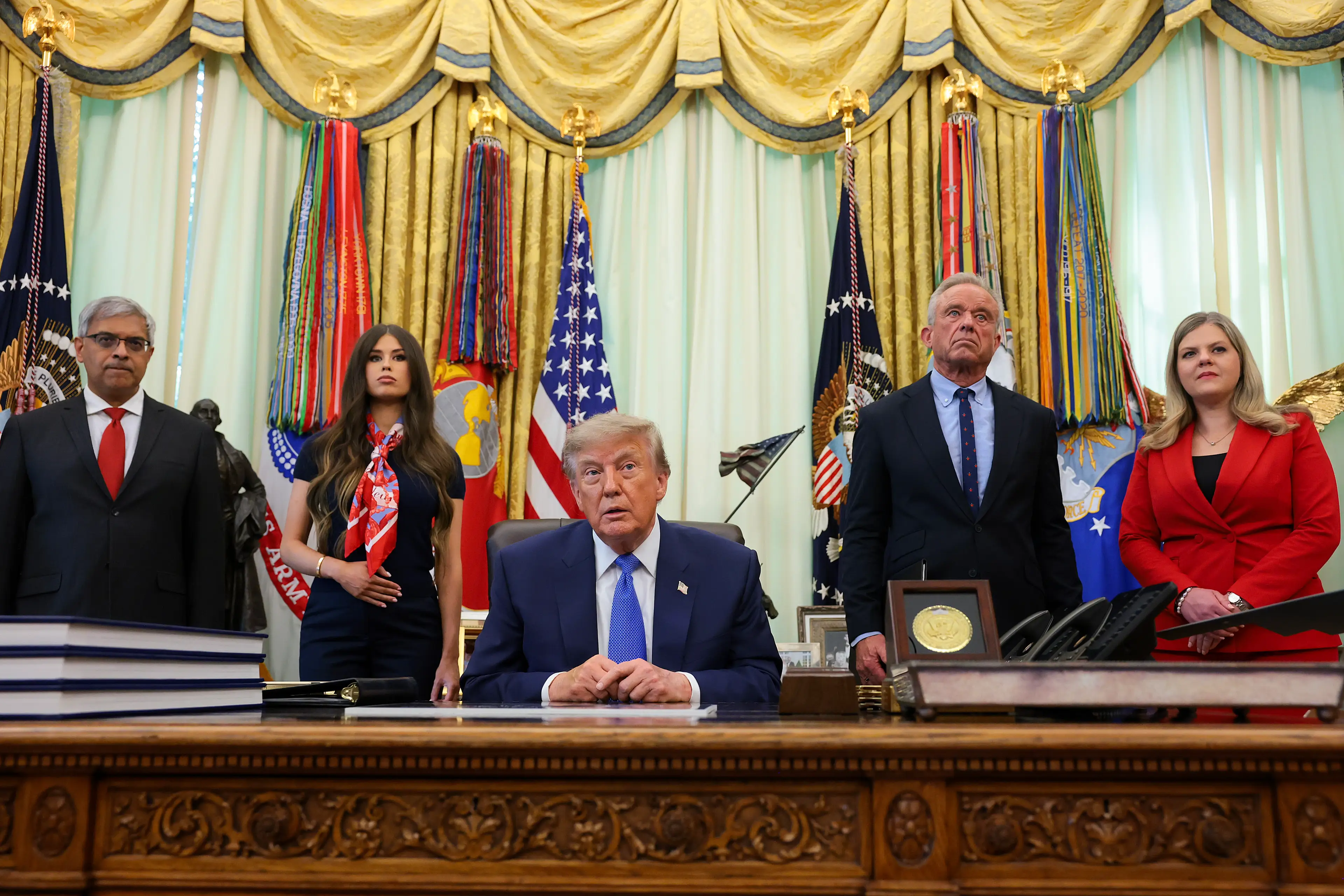 Theories claim she could press a button to 'zap' Trump awake. (Anna Moneymaker/Getty Images)