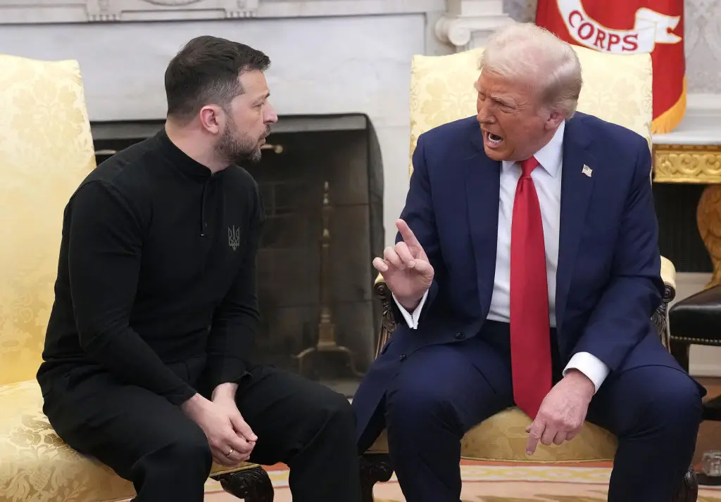 The explosive meeting between the US and Ukrainian leaders was broadcast for the world to see (Andrew Harnik/Getty Images)