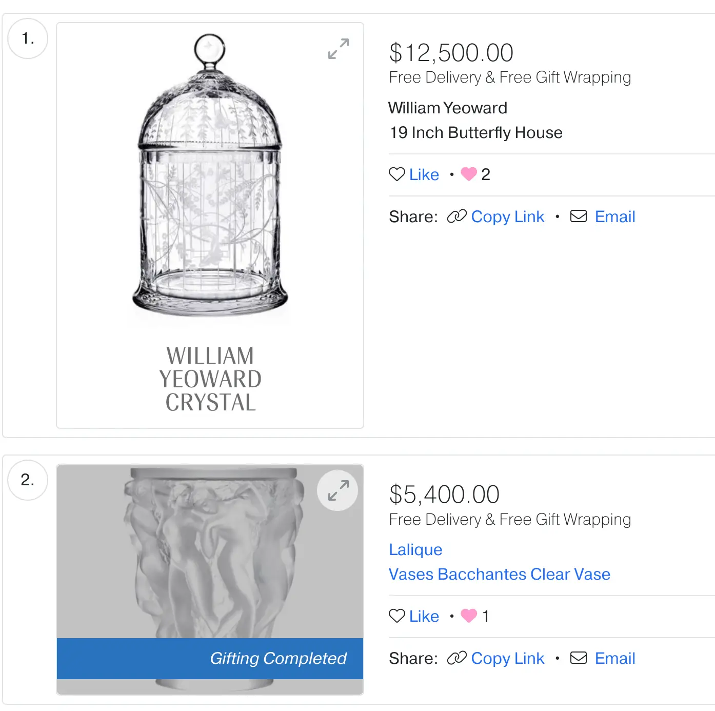 Someone's yet to gift the butterfly house.