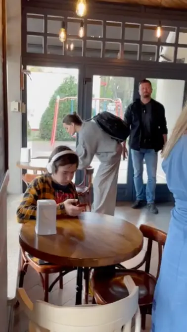 A teenage schoolboy has admitted he didn’t recognise Angelina Jolie when she walked into a cafe.