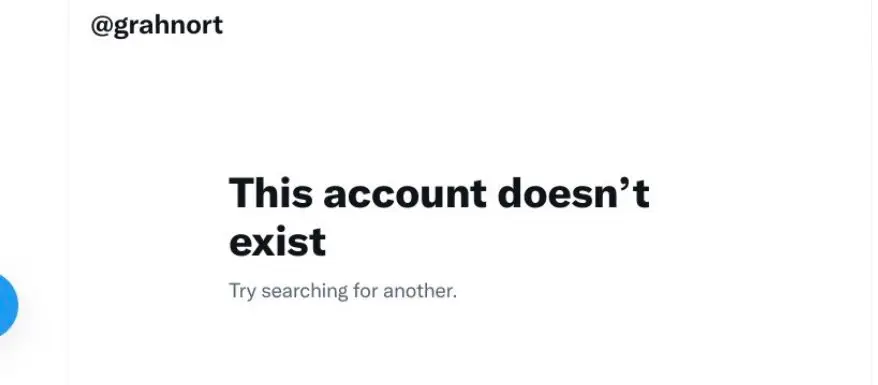 Graham Norton's personal Twitter account has been deleted.