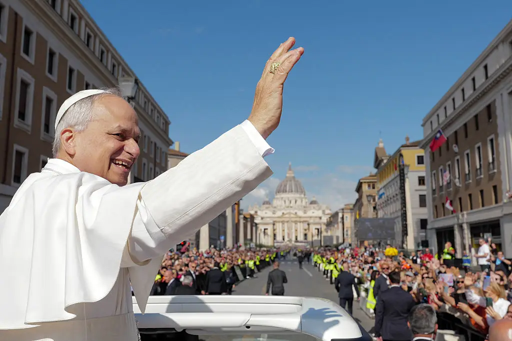 Pope Leo XIV's inaugural Mass took place on Sunday (18 May) was attended by an estimated 200,000 people (Vatican Media via Vatican Pool/Getty Images)