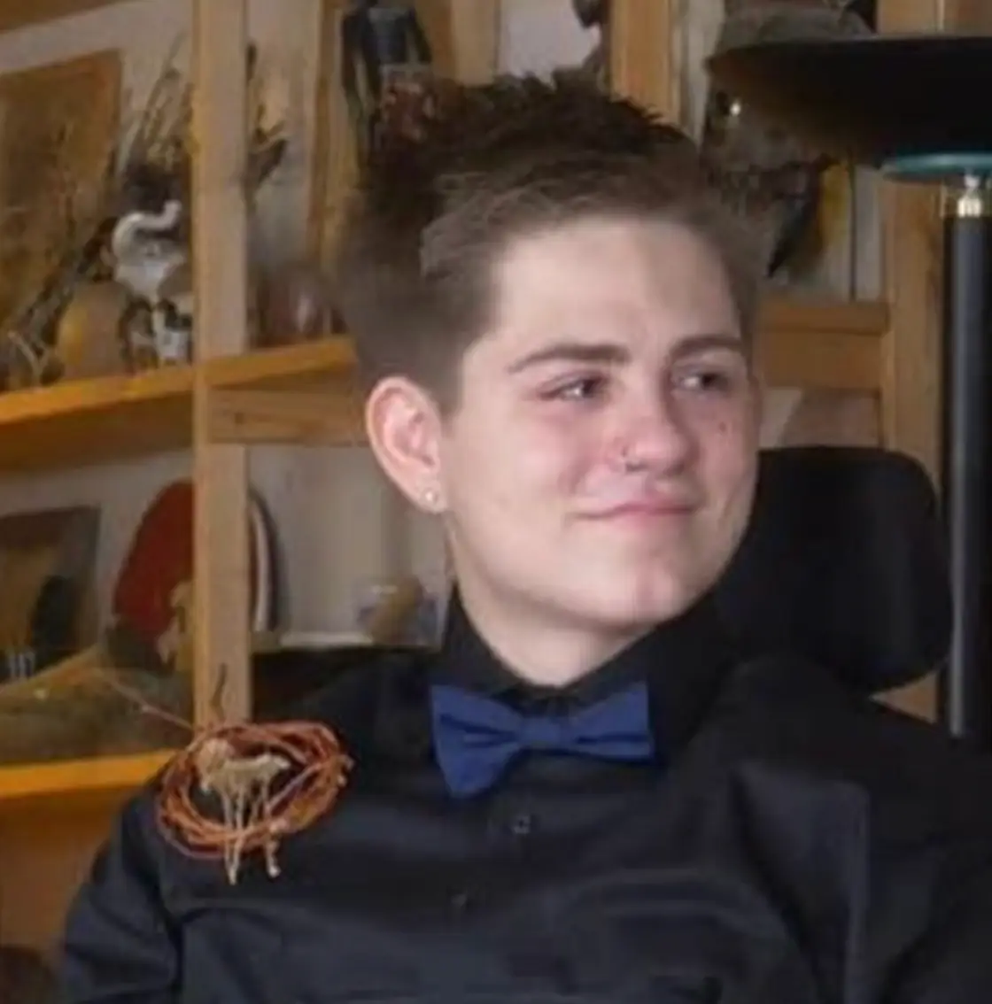 The US man is now cared for by his wife.