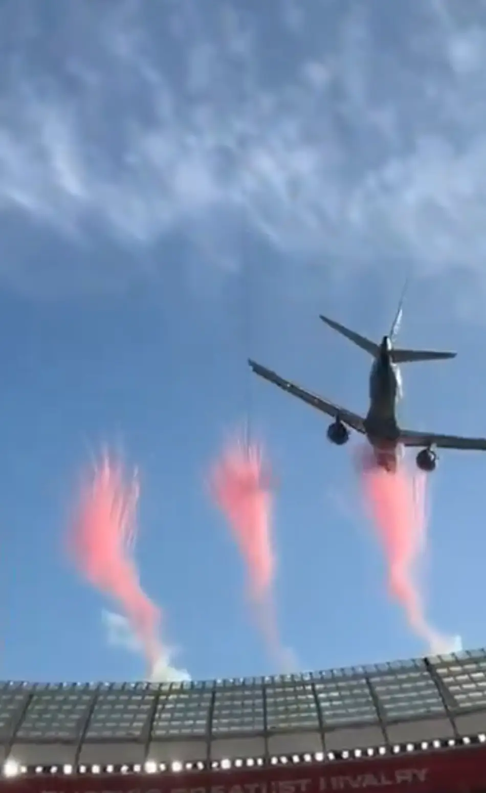 The flyover took place at the DHL Stadium in Cape Town (@SkySportsRugby/X)