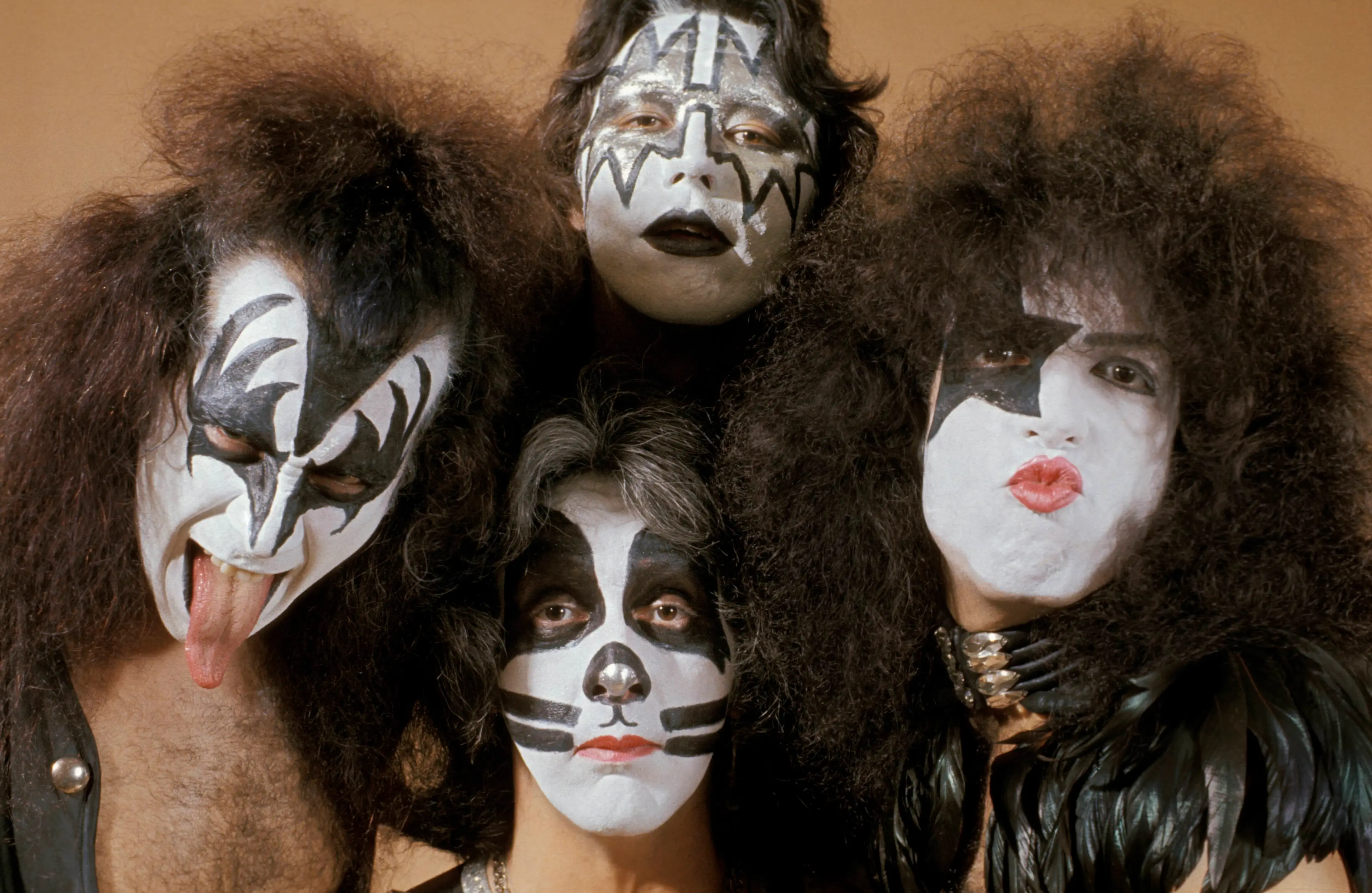 KISS were known for their iconic makeup (Fin Costello/Redferns)