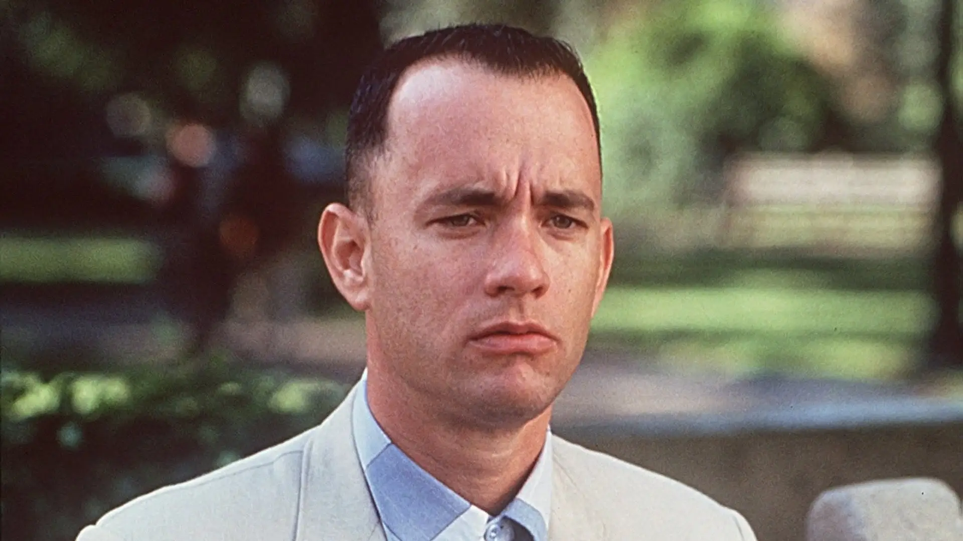 Tom Hanks in Forrest Gump - his top movie, according to IMDb.