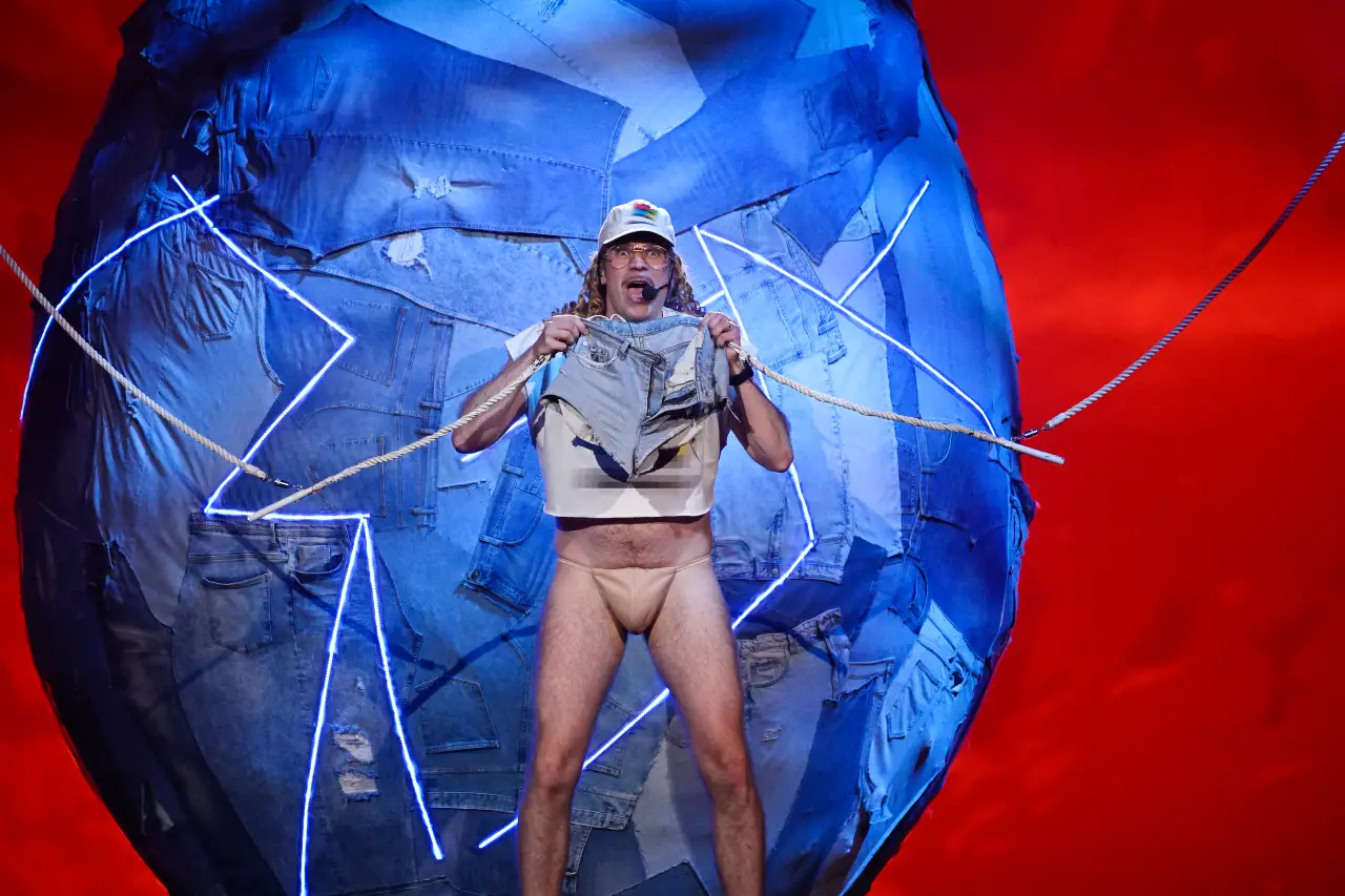 Windows95man's flesh-coloured pouch ( JESSICA GOW/TT/TT NEWS AGENCY/AFP via Getty Images)