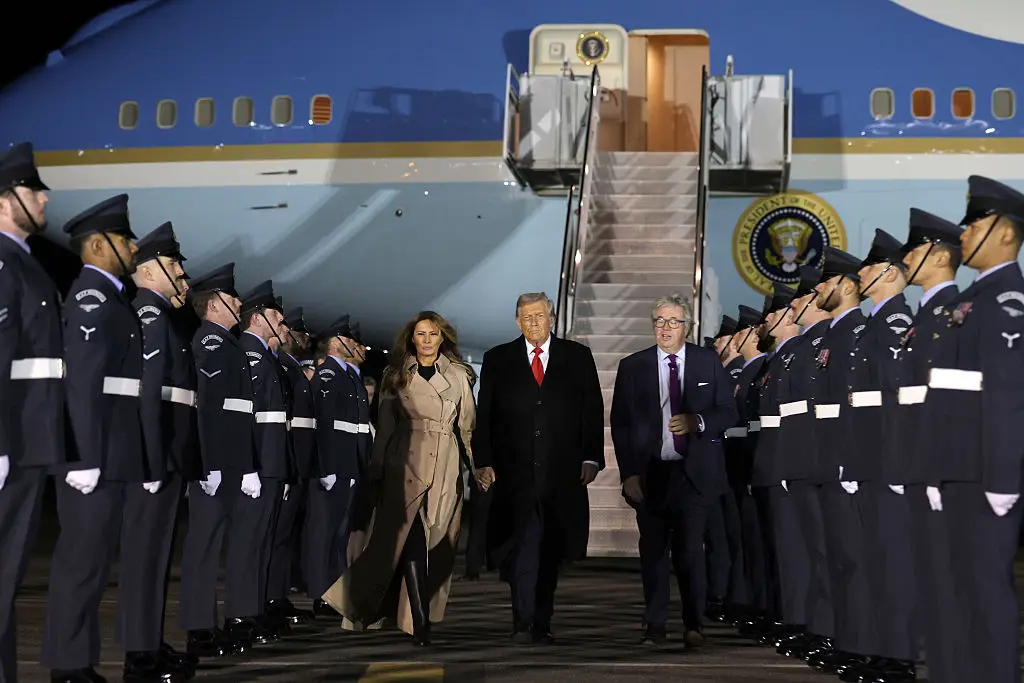Donald and Melania Trump arrived in London last night (Anna Moneymaker/Getty Images)