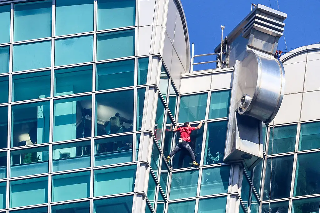The climb was streamed on Netflix's Skyscraper Live (I-Hwa Cheng / AFP via Getty Images)