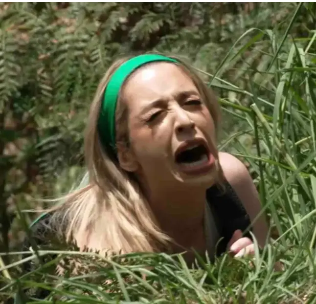 It's fair to say she's struggled with the unwelcome campmates. (ITV)