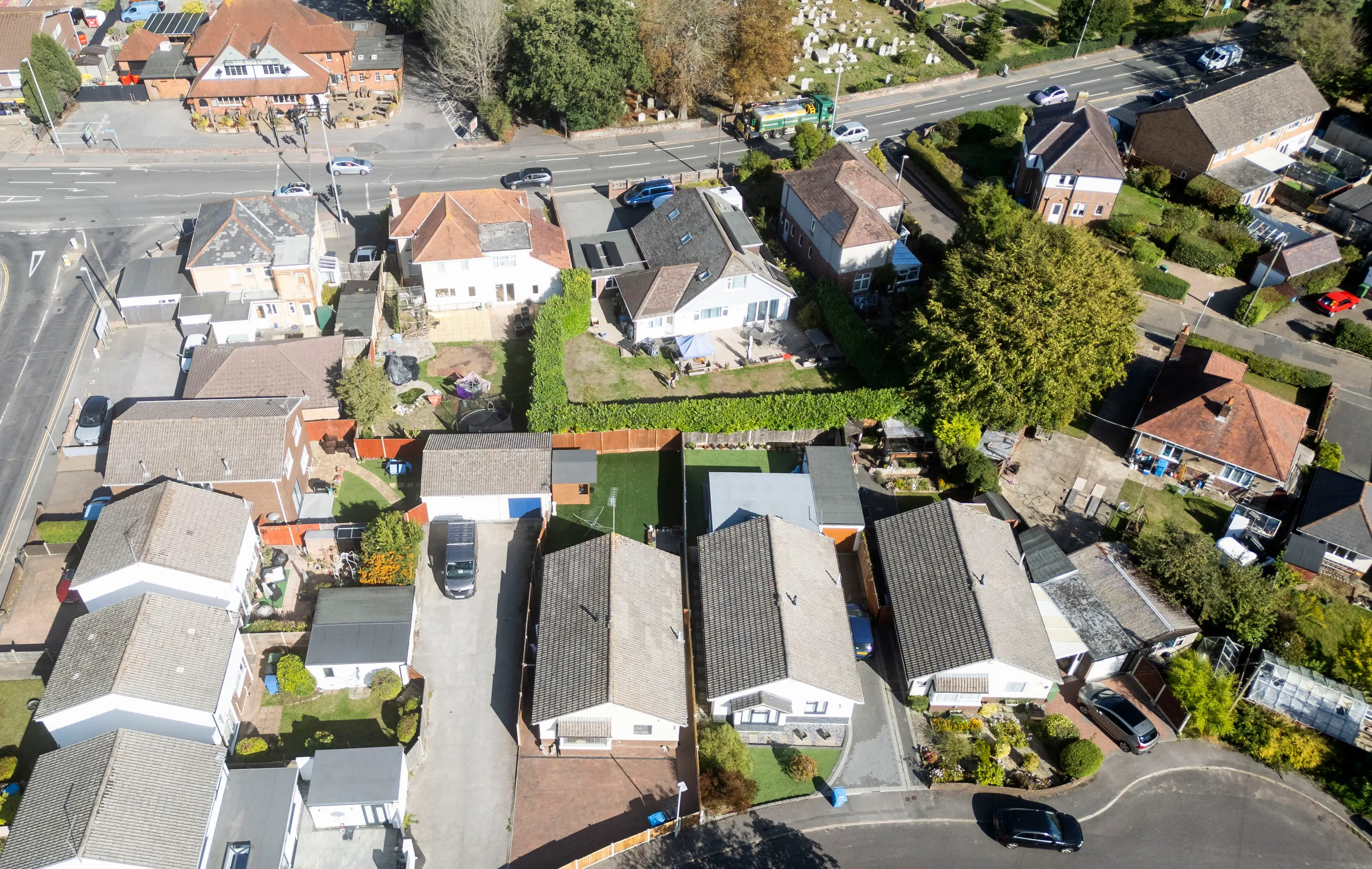 The dispute is about over a small fence in a cul-de-sac in Hamworthy, Poole, Dorset (BNPS)