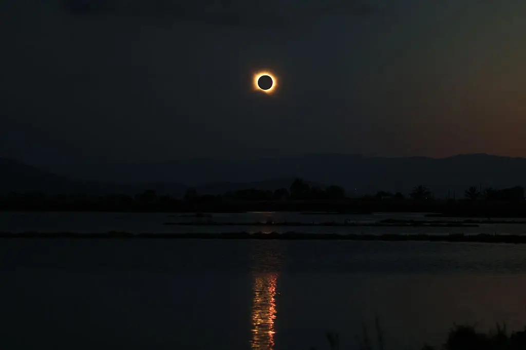 The total eclipse in Spain (Photo by James Breeden/Getty Images)