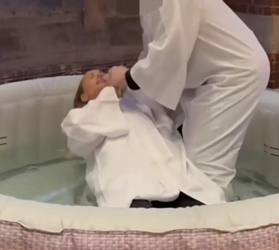 The adult content creator, 24, got re-baptised in December (Instagram/@lilyphillip_s)