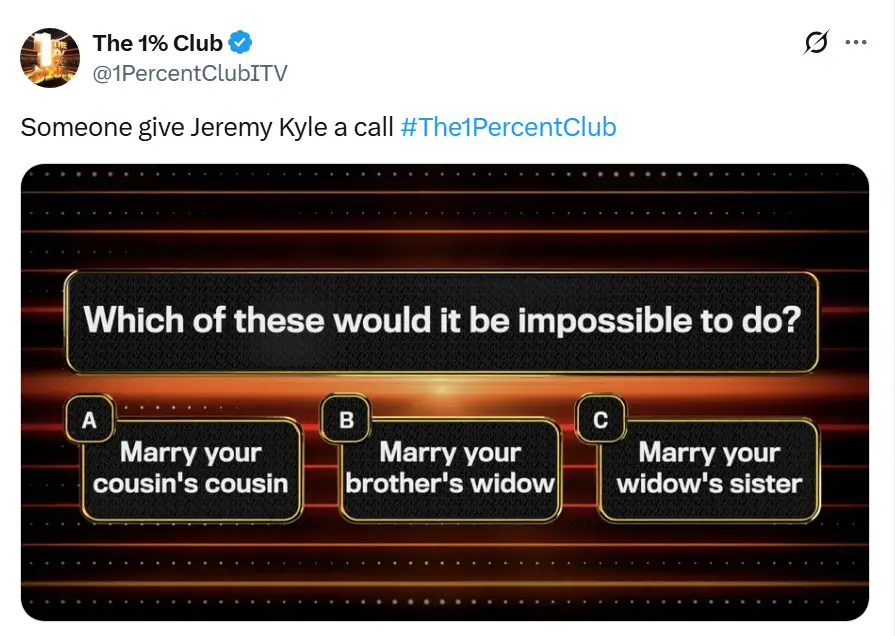 This was the tricky question  (X/@1PercentClubITV)