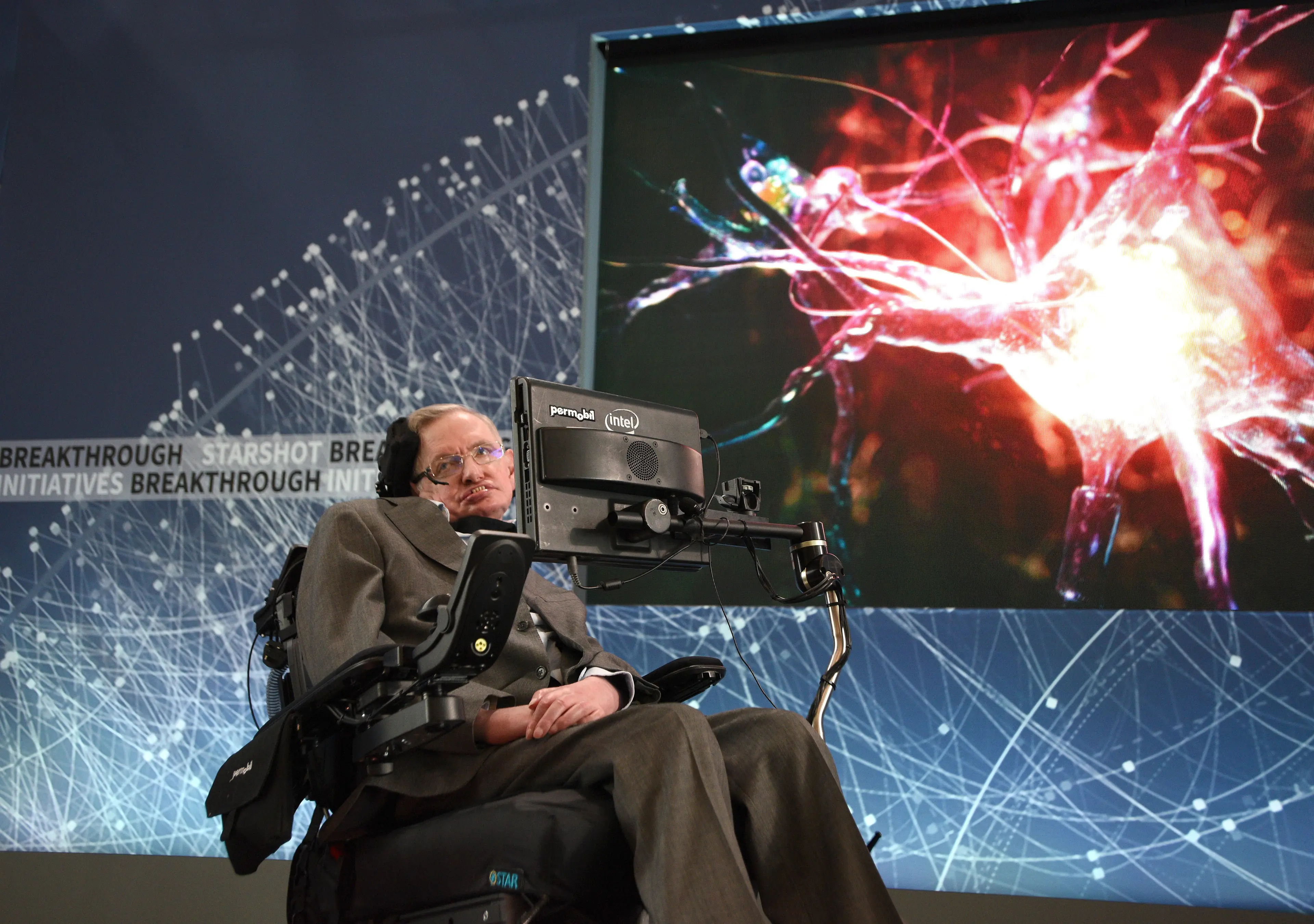 Stephen Hawking's name was featured in the files (Bryan Bedder/Getty Images for Breakthrough Prize Foundation)