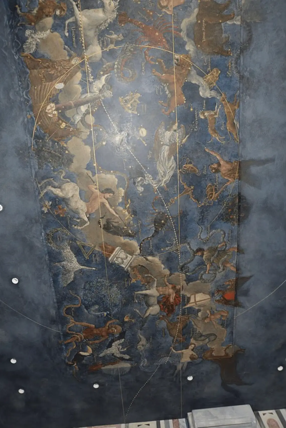 The ceiling of the temple featured some detailed paintings (Department of Justice)