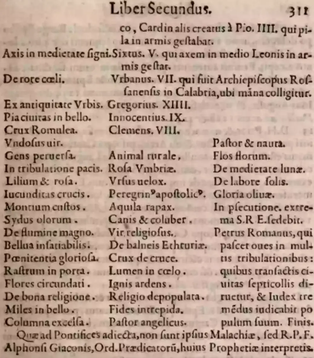 The late pontiff's replacement is apparently the last leader of the Catholic church, according to the Prophecy of the Popes (Public Domain)