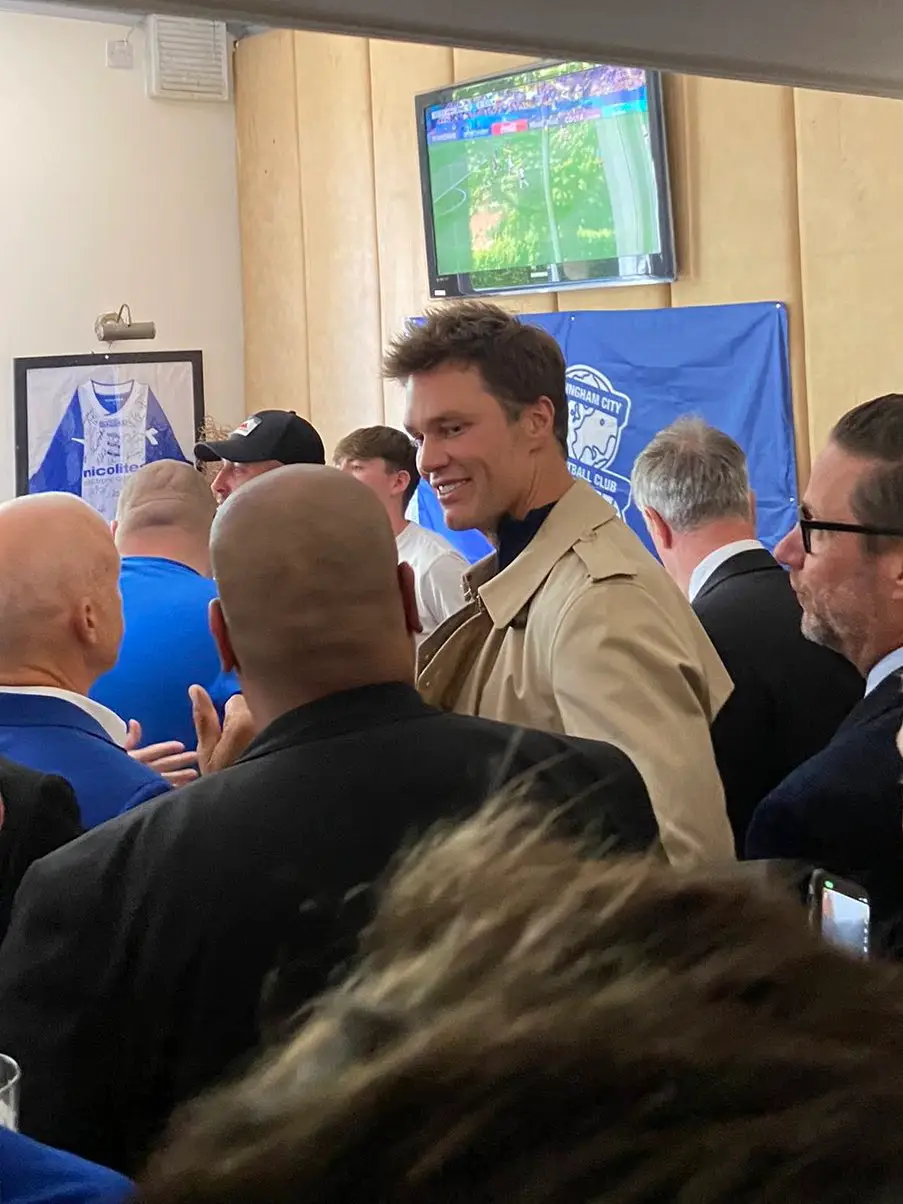 The NFL star was spotted in a Birmingham pub.