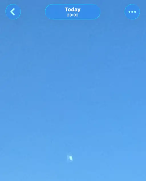 Photo taken on a pilot's phone of the strange pill-like object (NUFORC)