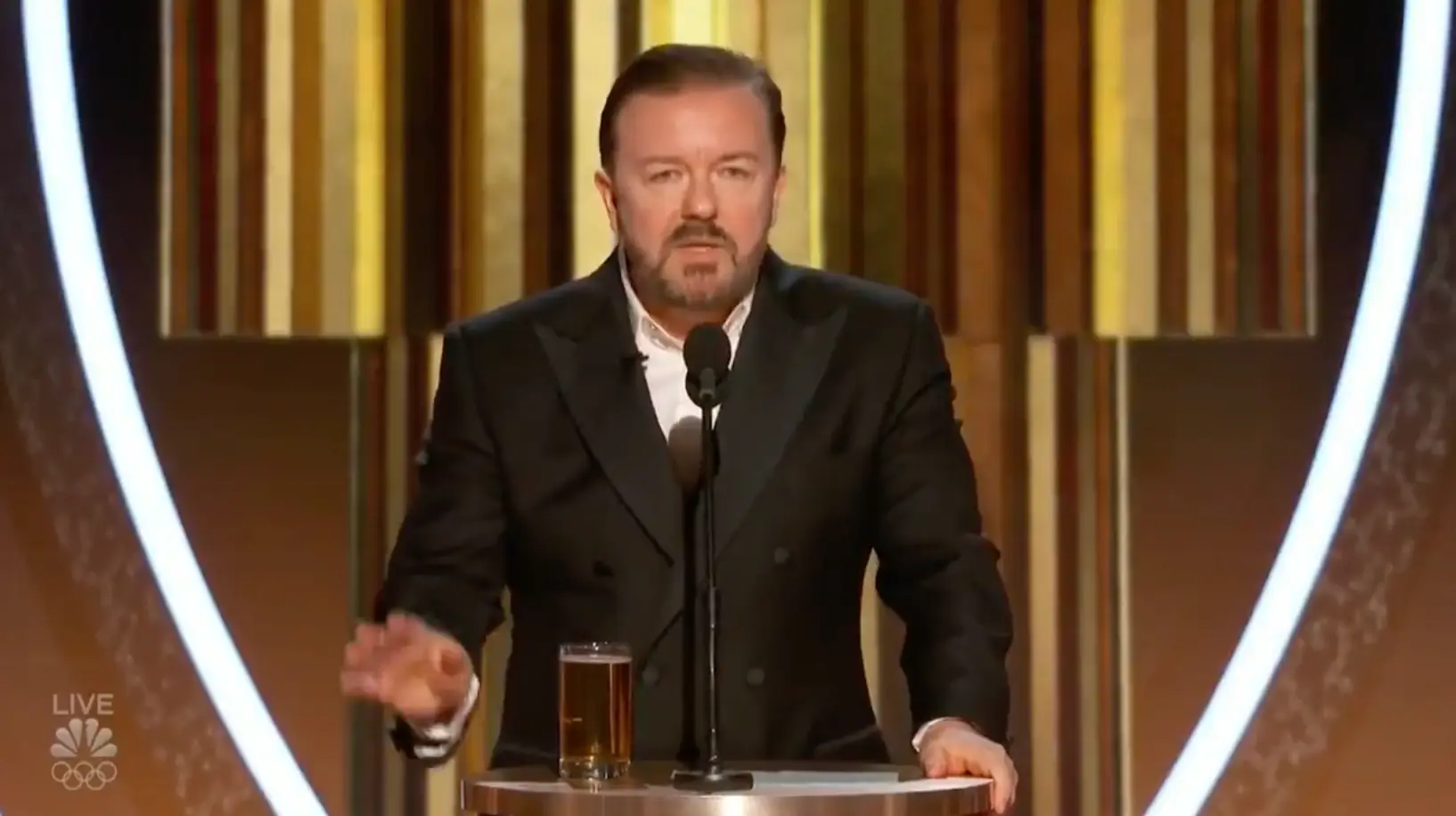 Gervais has hosted the Golden Globes five times, but never the Oscars.