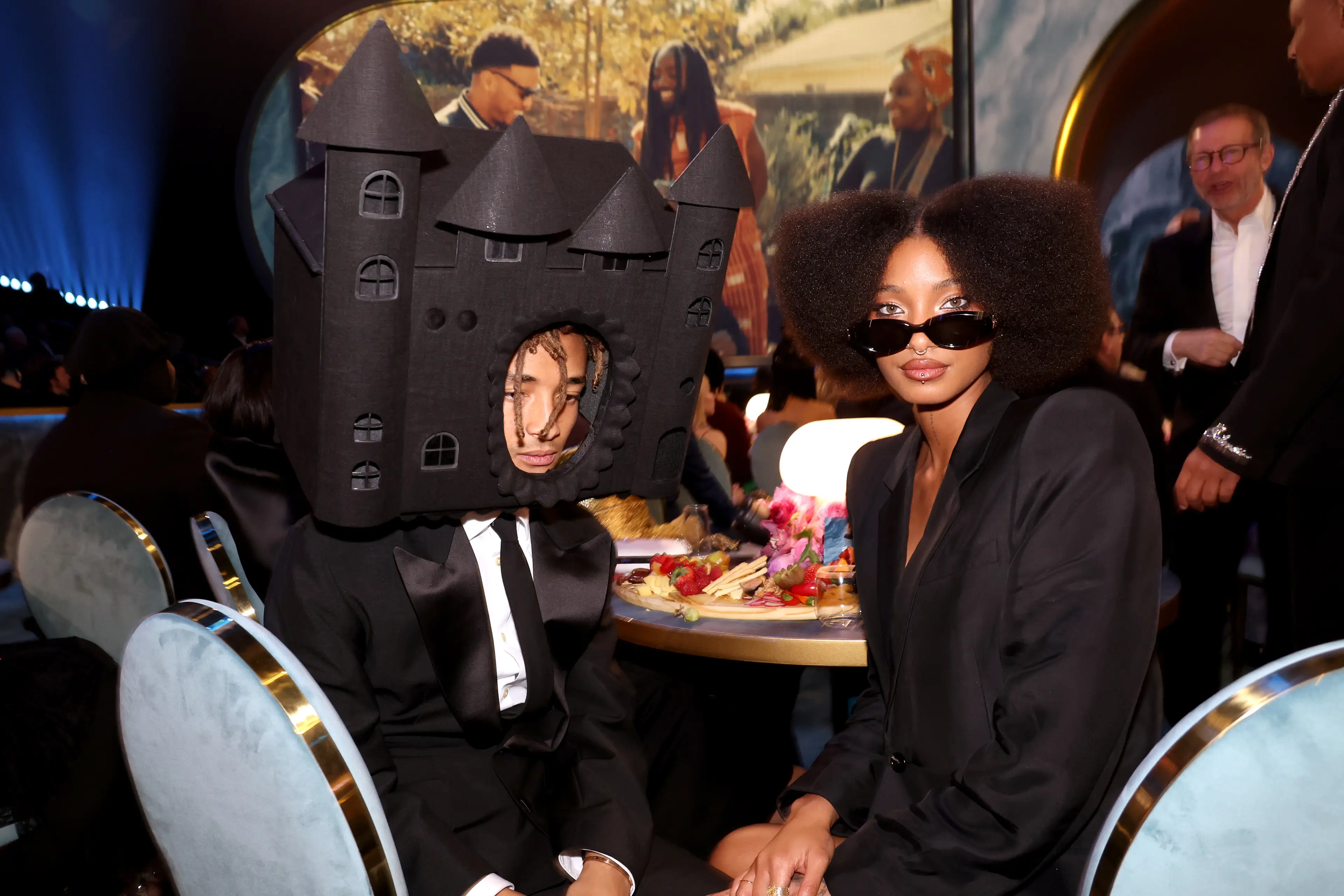 Jaden sat with sister Willow (Johnny Nunez/Getty Images for The Recording Academy)
