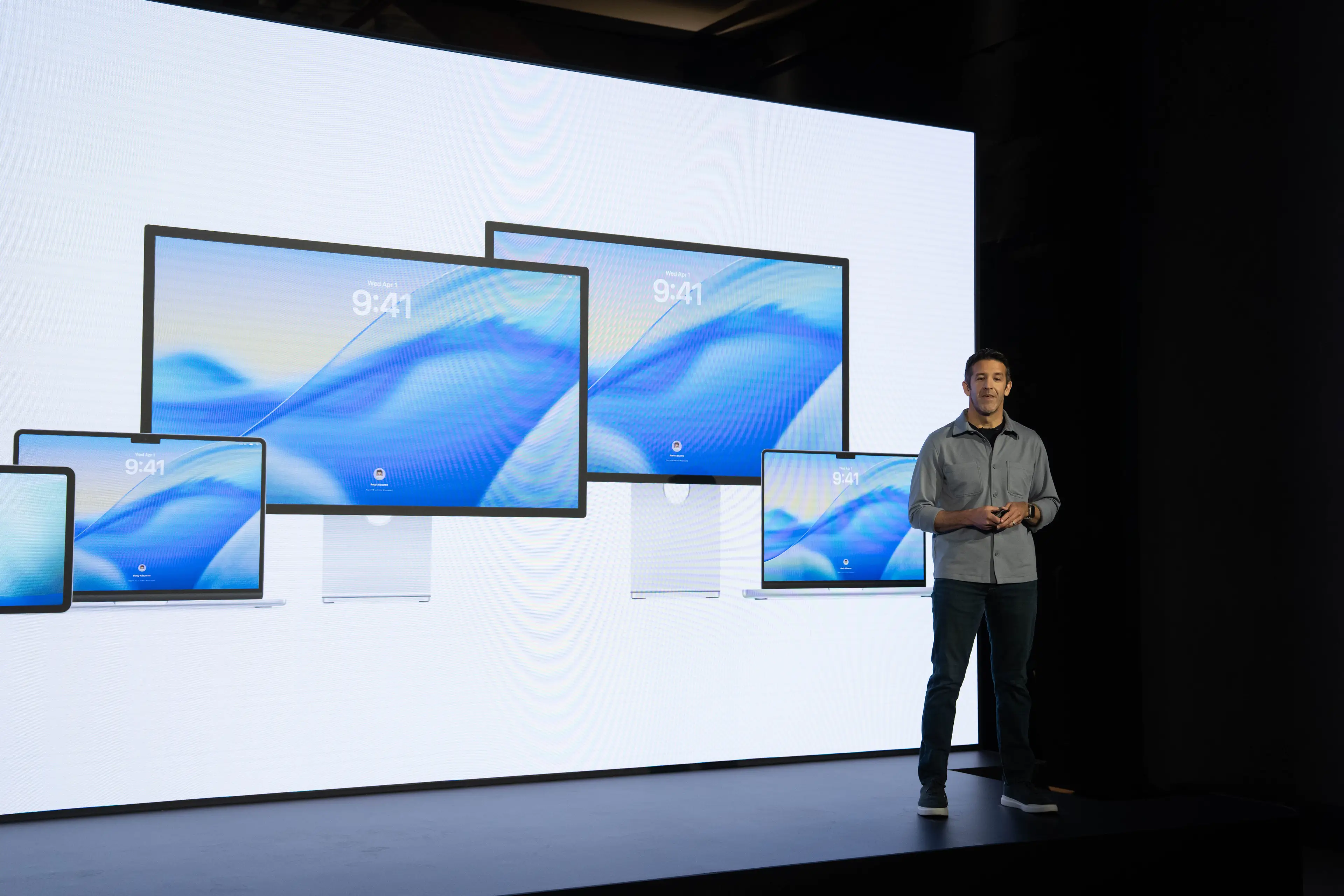 Apple's senior vice president of hardware engineering, John Ternus, unveiled the new products last week (Adam Gray/Bloomberg via Getty Images)