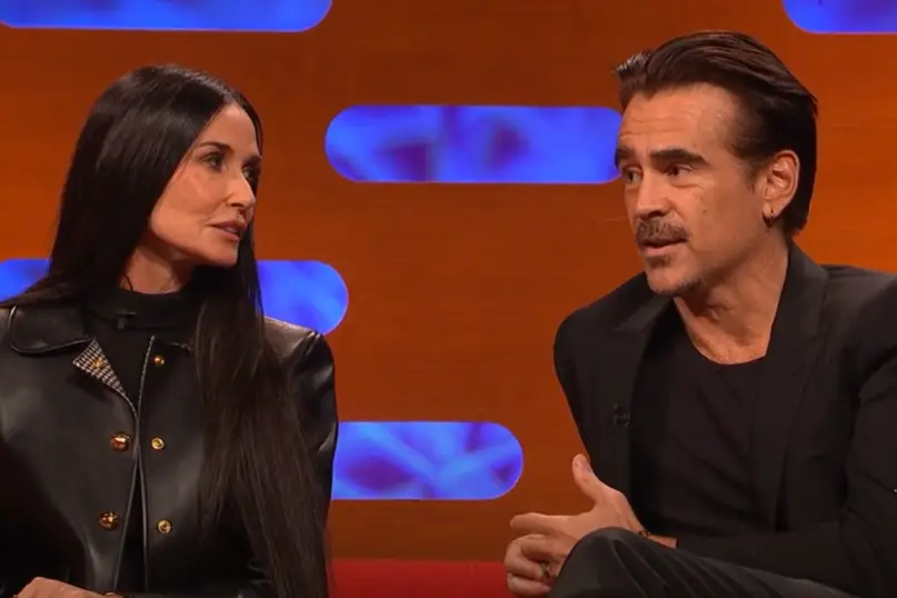 Viewers think Demi Moore was flirting with Colin Farrell (Graham Norton/YouTube)