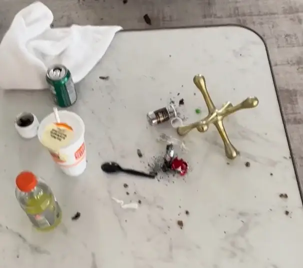 Everywhere in the Airbnb had been left a mess.