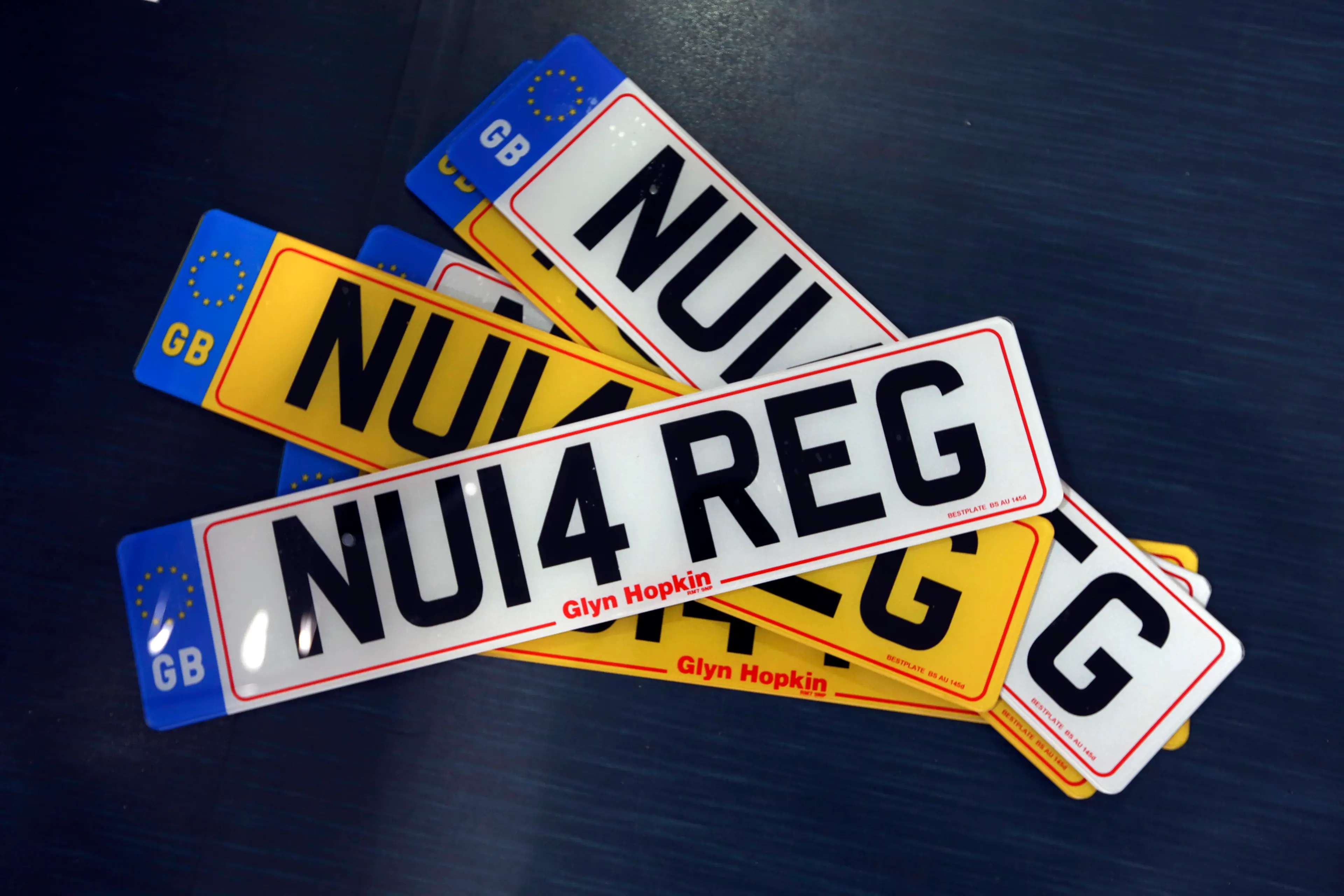 The 76 plates are about to hit the roads. (Chris Ratcliffe/Bloomberg via Getty Images)
