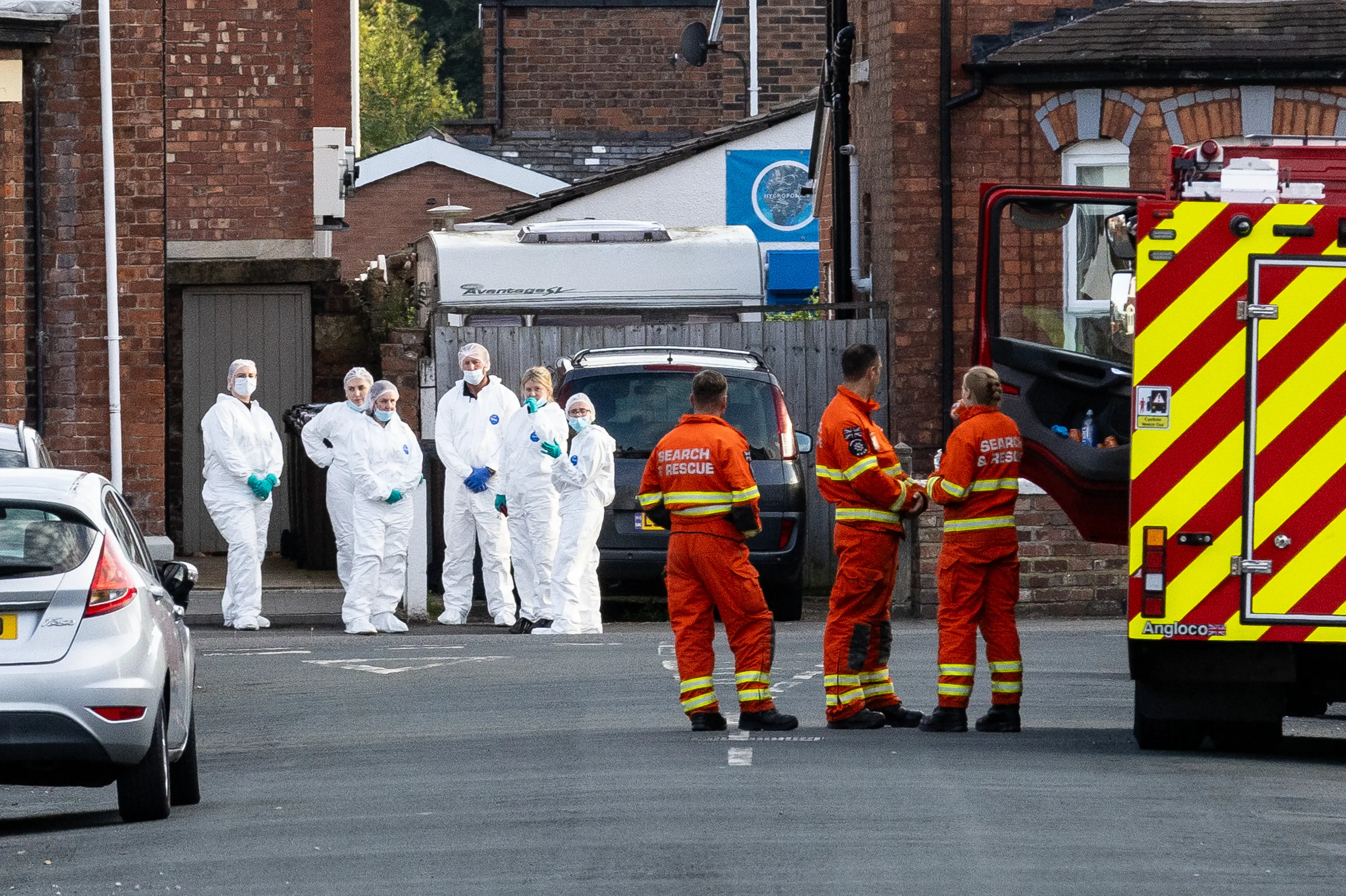 Emergency services attending the site of the Southport attack on 29 July. Officials said that ricin was found at the suspect's home but not at the scene. (PA)