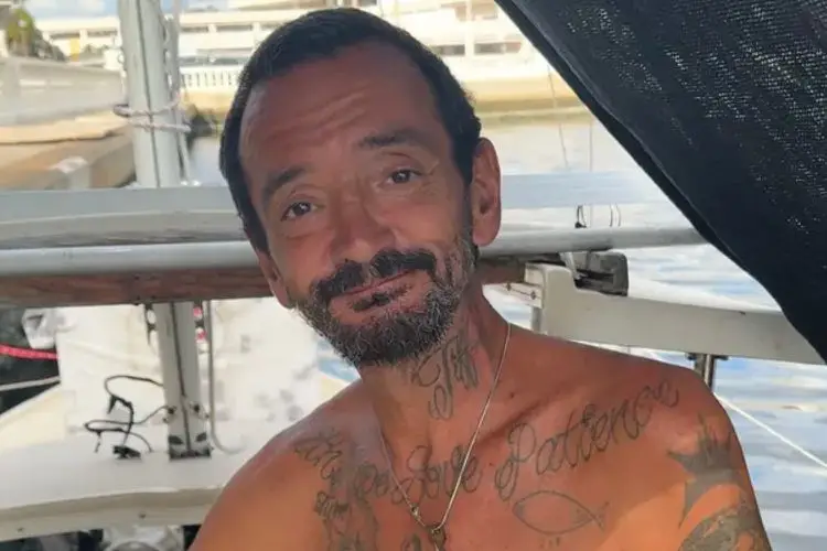 One-legged sailor Joseph Malinowski went viral after surviving Hurricane Milton out on his boat (GoFundMe)