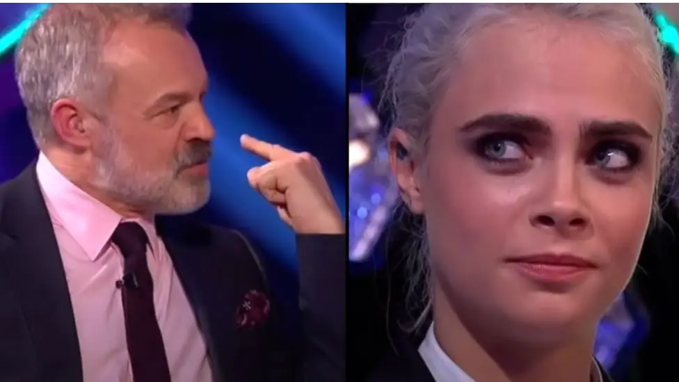 Graham Norton viewers cringe at awkward moment after he asked Cara Delevingne about having sex on a plane