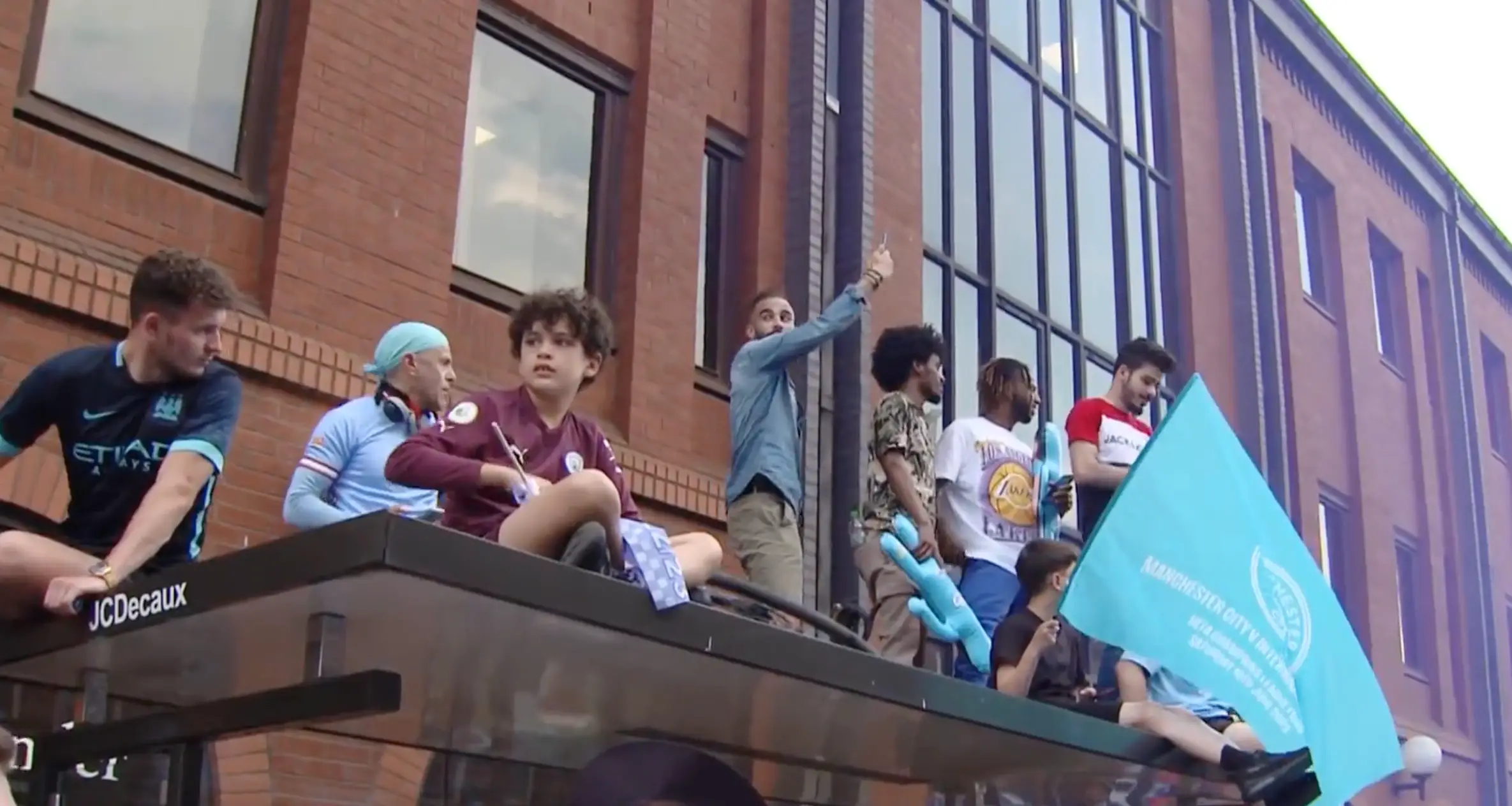 Thousands of City fans have gathered in Manchester.