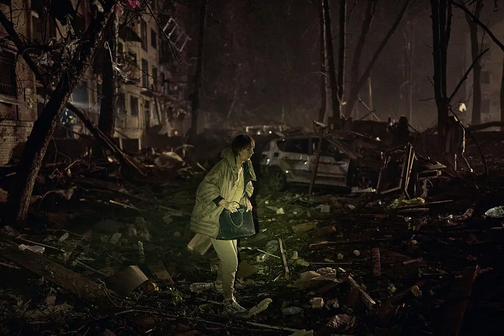 Ukraine said nine people were killed in Kyiv as a result of the overnight attacks (Kostiantyn Liberov/Libkos/Getty Images)