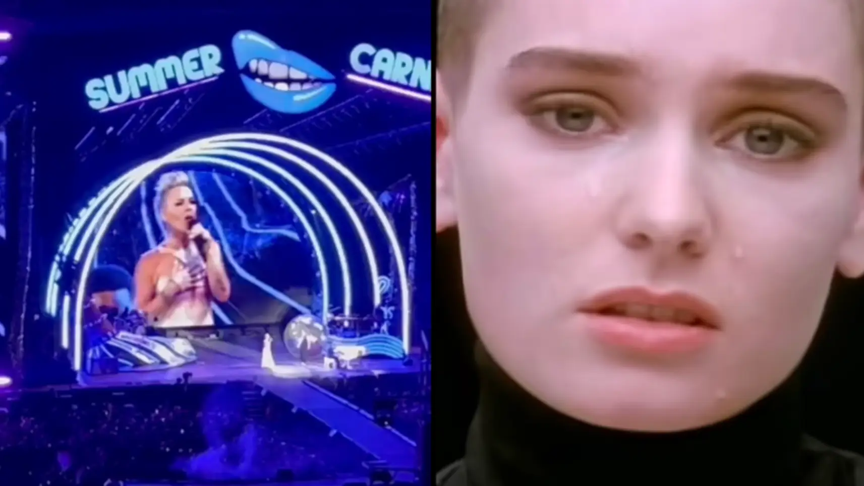 Twitter/@KarenBoston. YouTube/Sinéad O’Connor