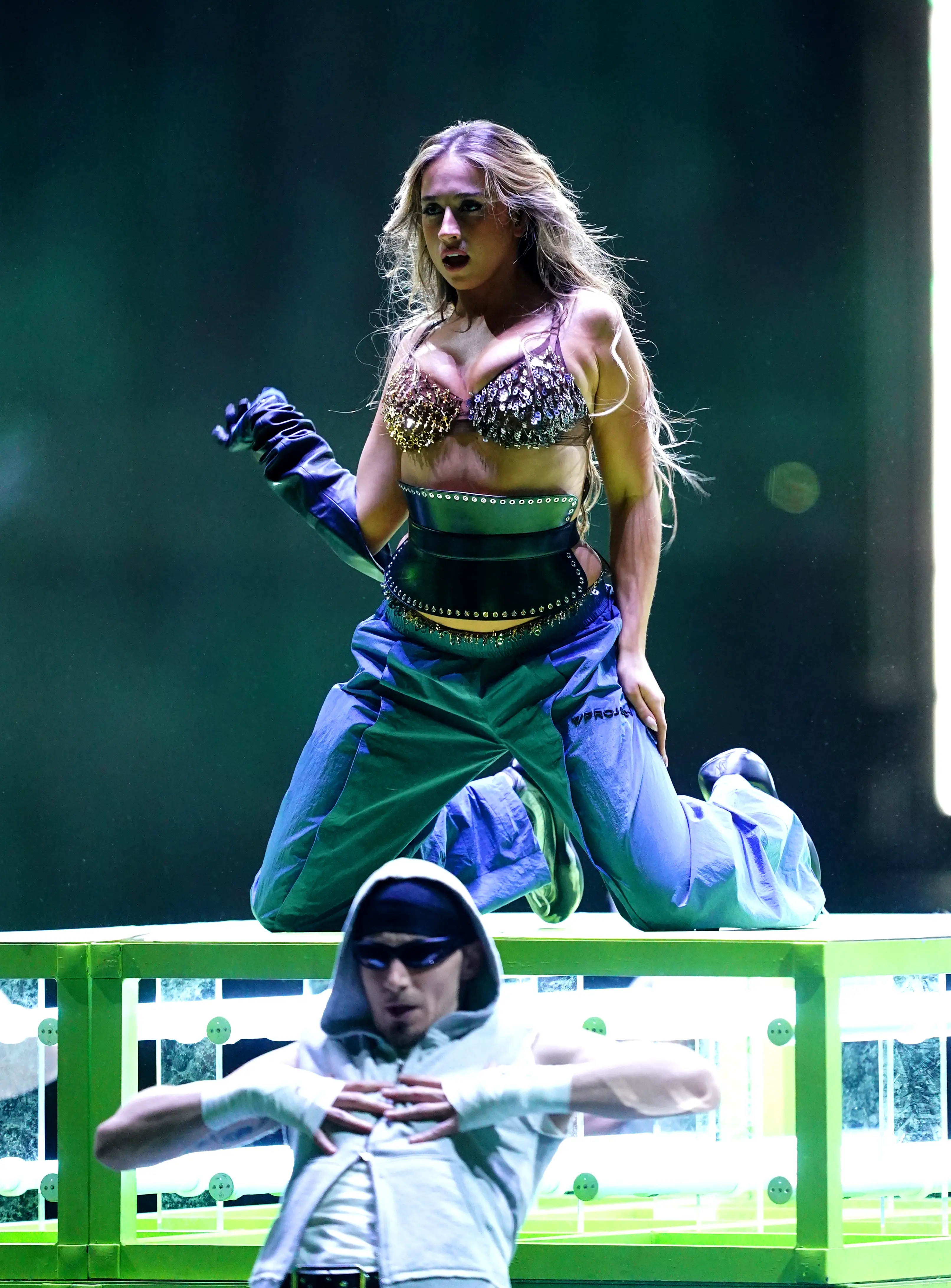 Tate McRae performing during the Brit Awards 2024.