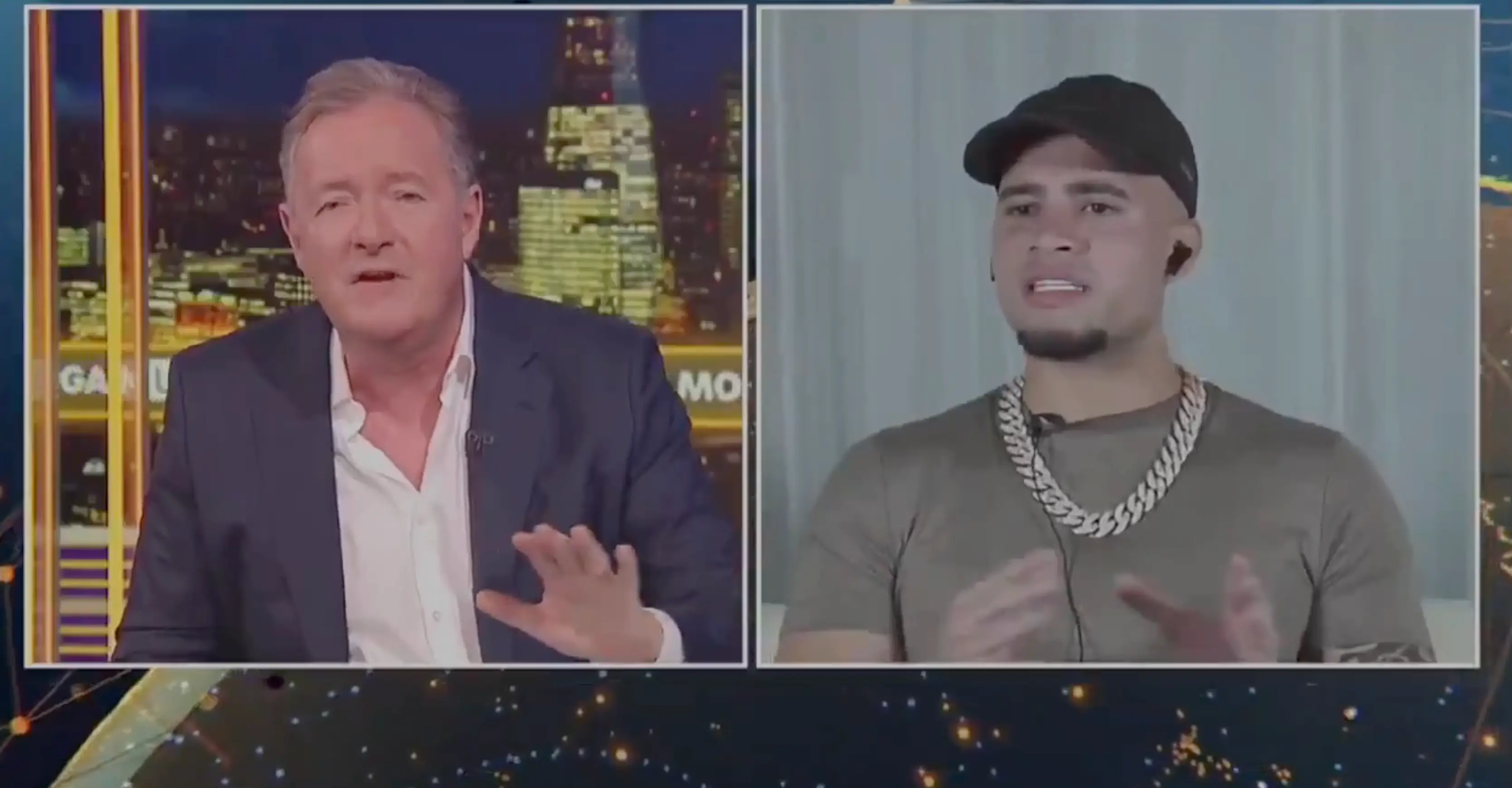 Piers Morgan was left infuriated and walked off mid-interview (X)