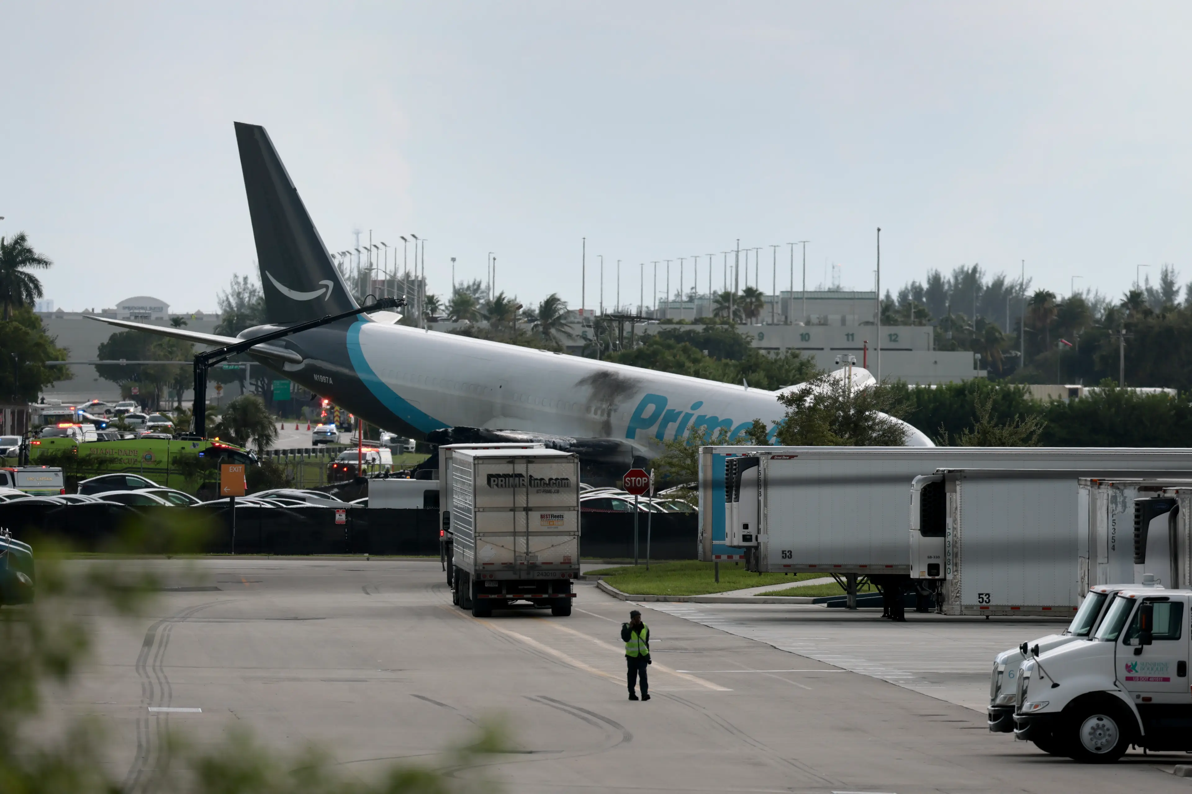 The plane overshot the runway at Miami International Airport (Joe Raedle/Getty Images)
