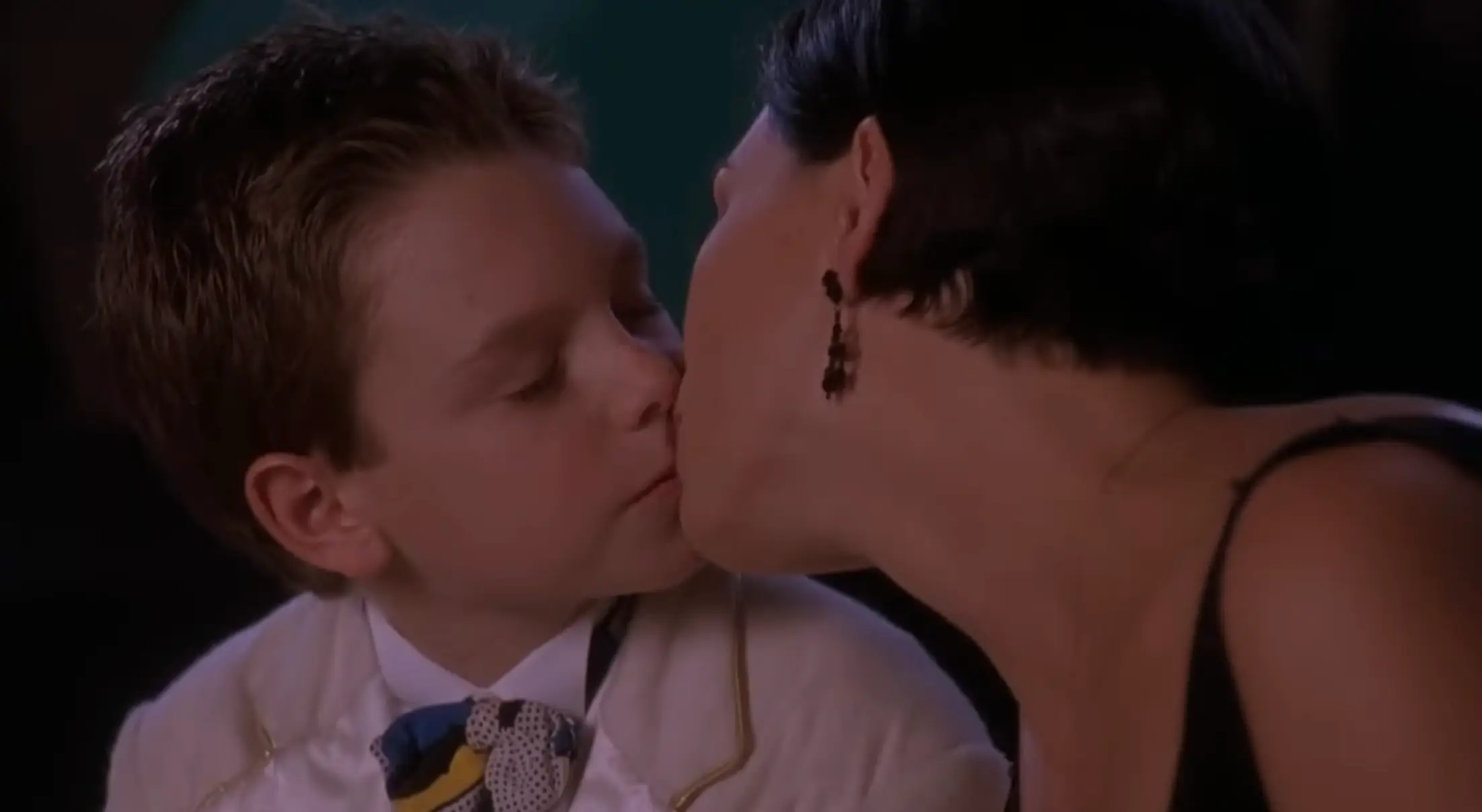 Brian Bonsall bizarrely locked lips with his much older co-star. (Disney)