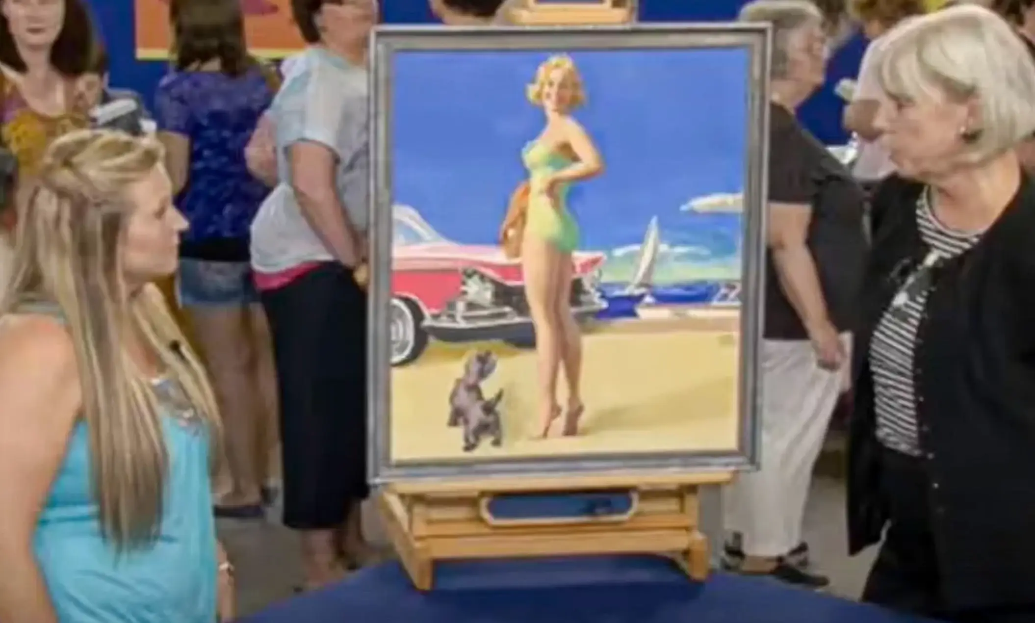 The woman explained her mother had given her the painting after her house remodel (PBS)