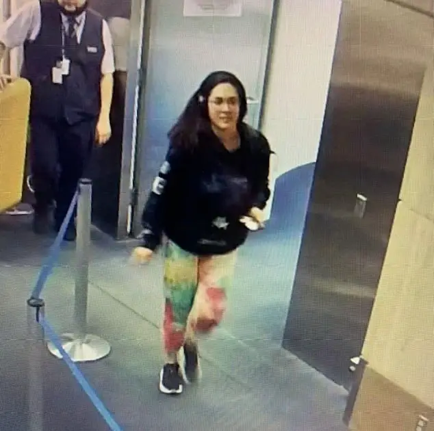 Hannah was spotted via CCTV footage at LAX (Facebook)