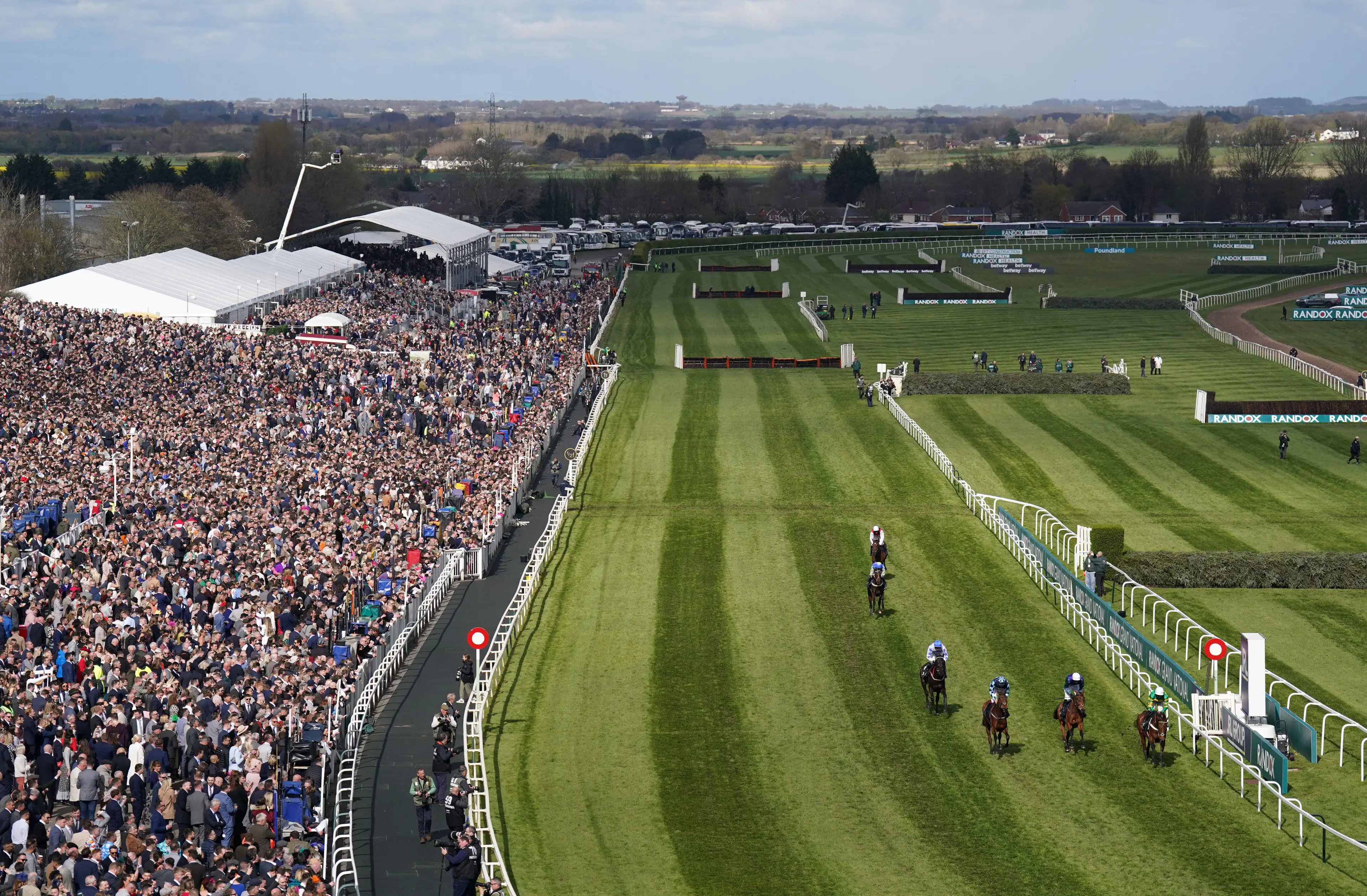 Thousands gathered for the race at Aintree.