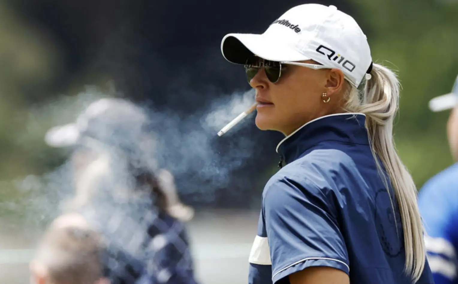 Hull went viral after smoking on the course at the US Open earlier this year - a habit she says helps control her ADHD (Getty Images/Sarah Stier)