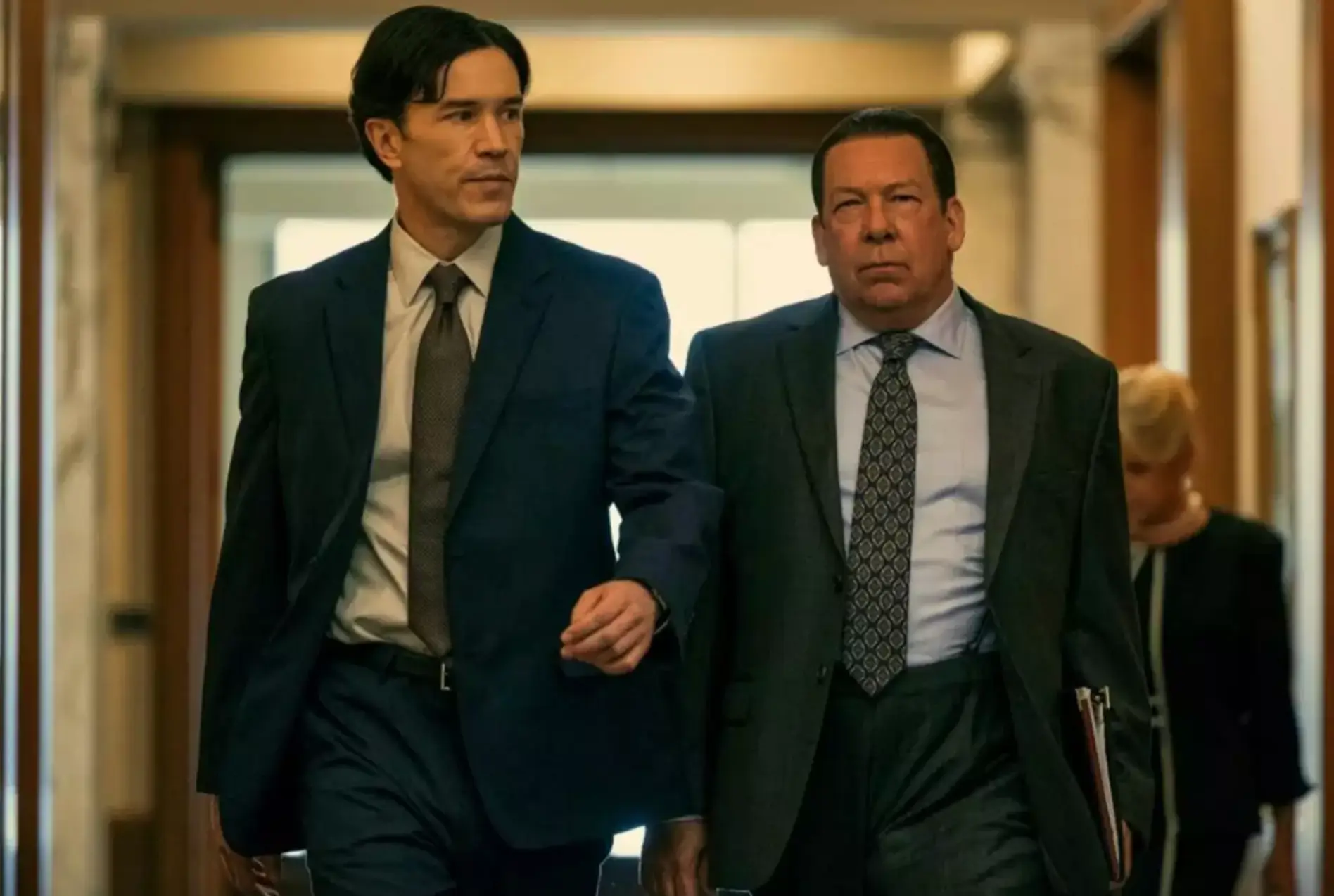 Tom Pelphrey and Bill Camp in A Man in Full (Netflix)