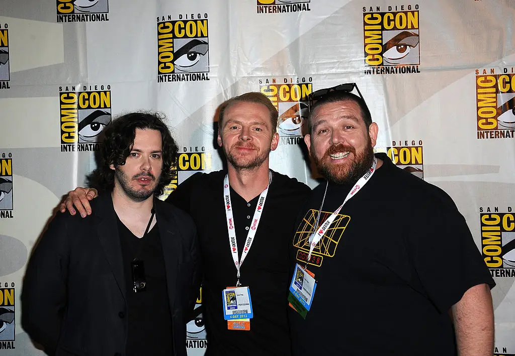 Wright, Pegg and Frost in 2013 (Albert L. Ortega/Getty Images)