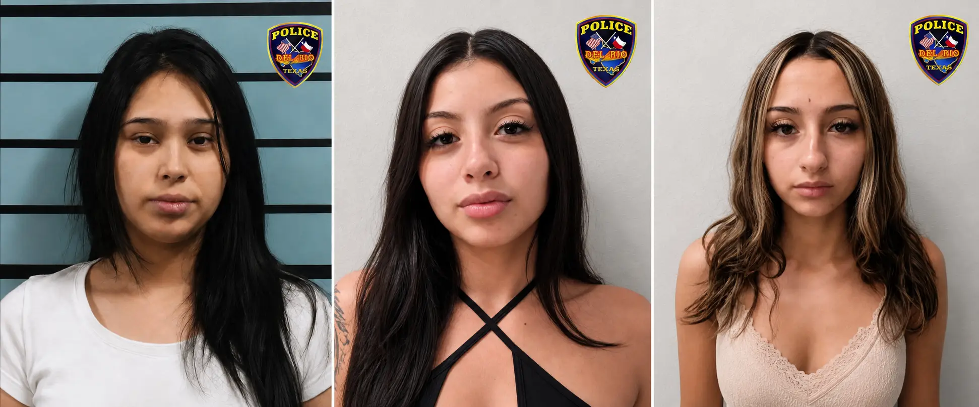 (Left to right) Kyandra Renee Faz, Kitty Mia Diaz and Amaya Cookie Diaz (City of Del Rio Police Department)
