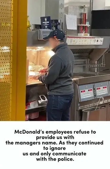 Jensen Harris has called out the fast-food chain after sharing a viral clip of a verbal altercation between Rhode Island staff.