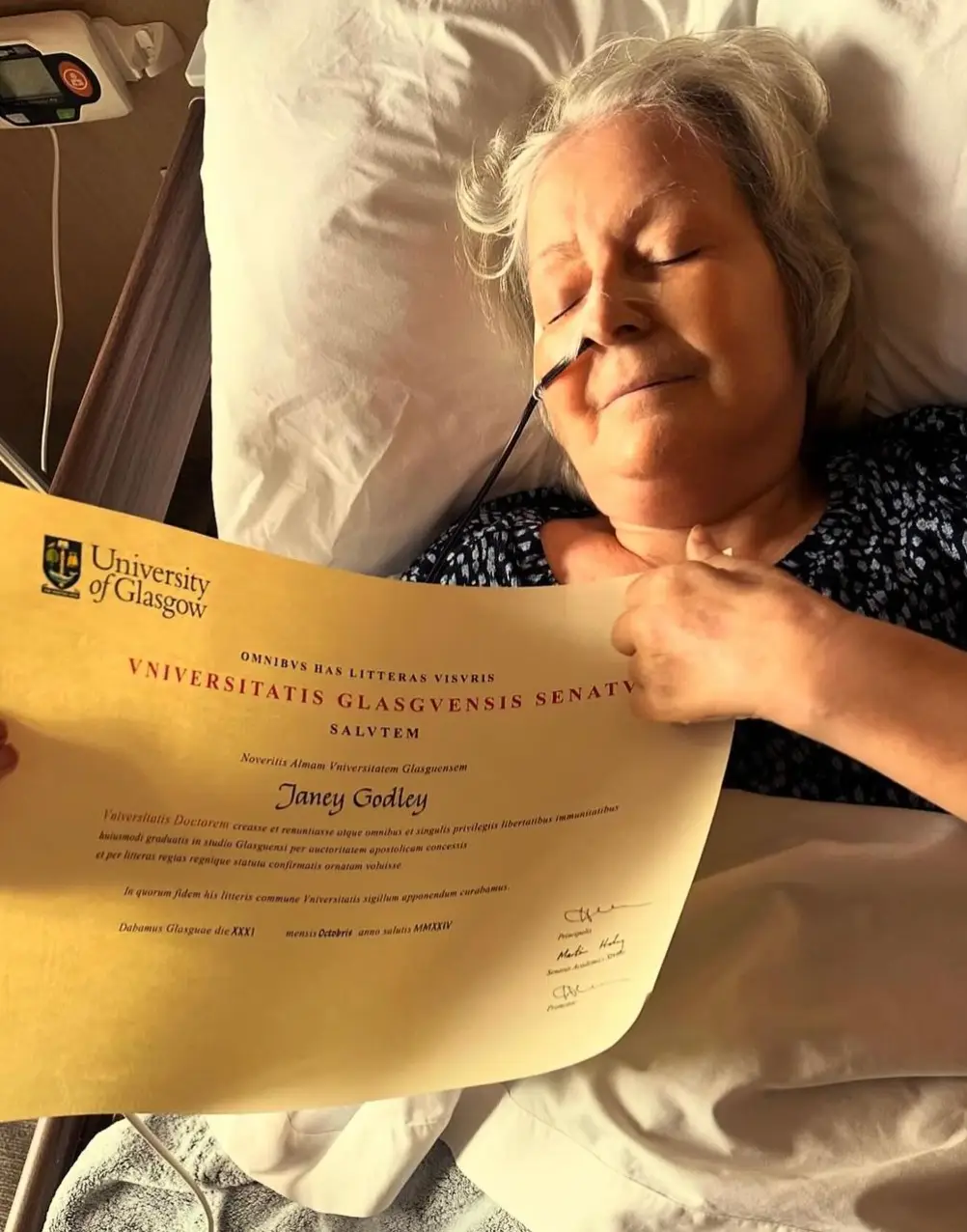 She recently received an honorary degree (Instagram/@ashleystorrie)