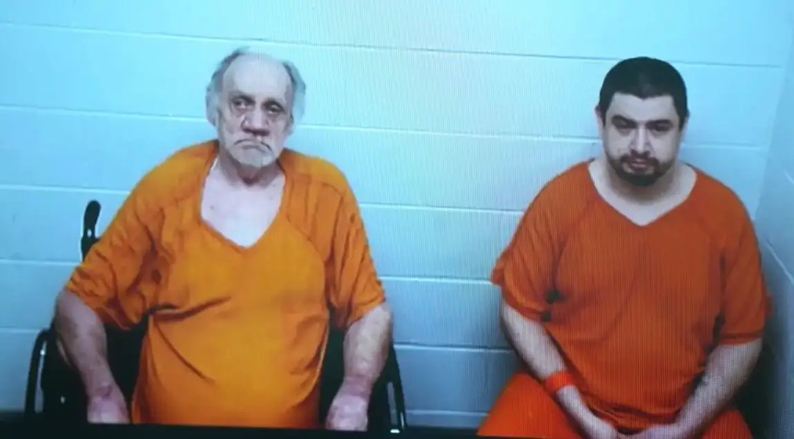 The father and son were arrested on 30 June along with their wives (YouTube/WCHSTV)