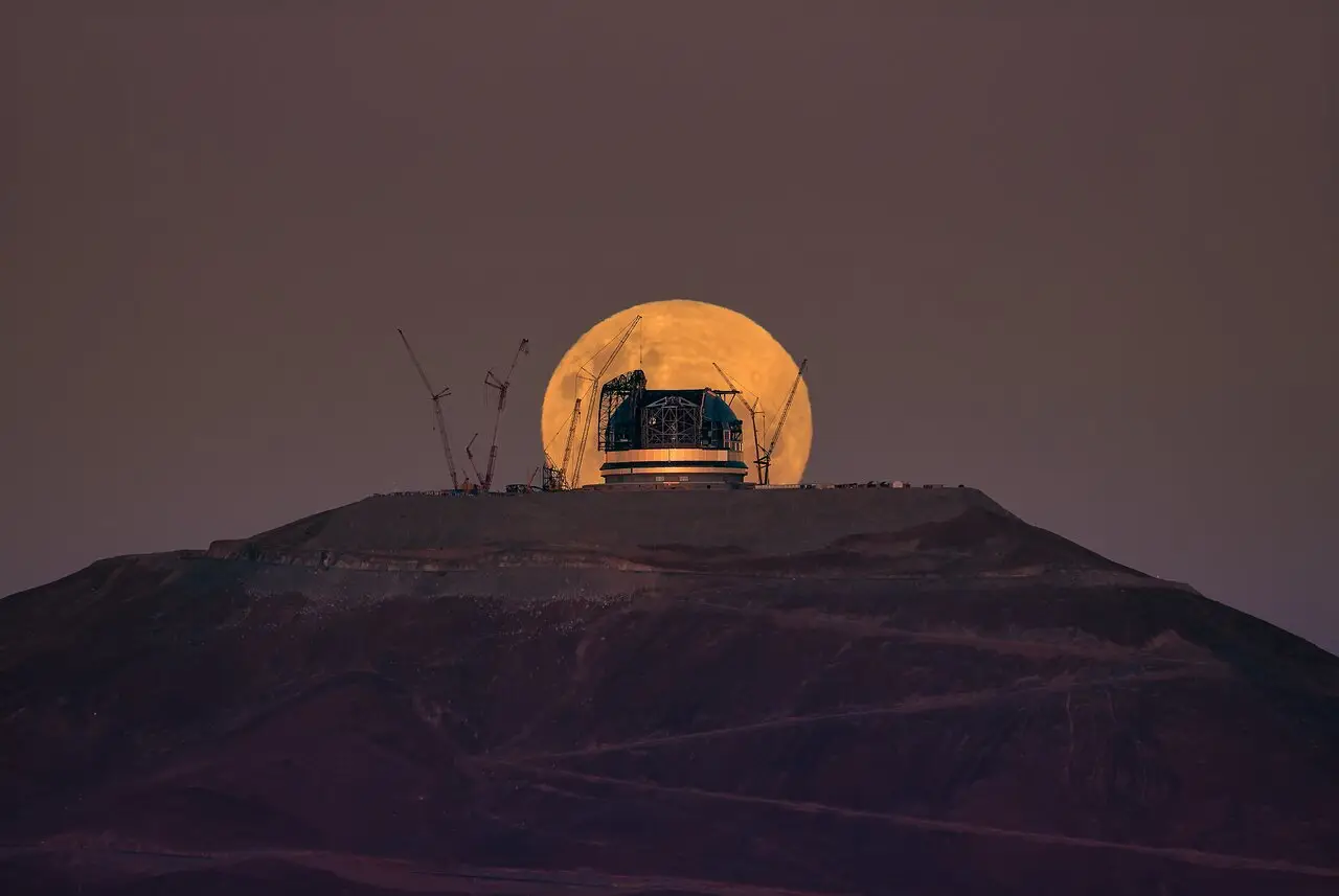 The 'Extremely Large Telescope' pictured in March 2025 (J. Beltrán/ESO)